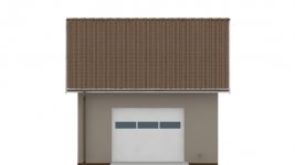 Elewacja projektu G121 - Budynek garażowo - gospodarczy - 1 - wersja lustrzana