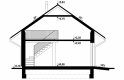 Projekt domu energooszczędnego G121 - Budynek garażowo - gospodarczy - przekrój 1