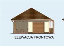 Elewacja projektu G137 garaż dwustanowiskowy z pomieszczeniem gospodarczym - 1