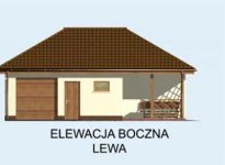 Elewacja projektu G137 garaż dwustanowiskowy z pomieszczeniem gospodarczym - 2