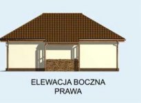 Elewacja projektu G137 garaż dwustanowiskowy z pomieszczeniem gospodarczym - 4