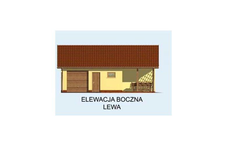 Projekt garażu G136 - elewacja 2