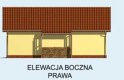 Projekt garażu G136 - elewacja 4