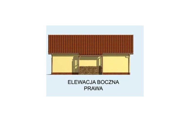 Projekt garażu G136 - elewacja 4