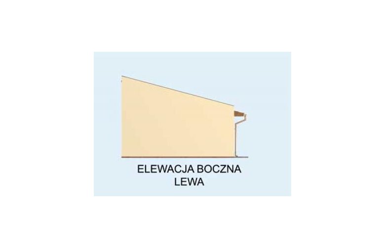 Projekt garażu G135 - elewacja 2