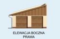 Projekt garażu G135 - elewacja 4