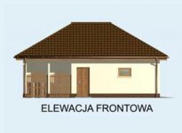 Elewacja projektu G134 garaż dwustanowiskowy z pomieszczeniem gospodarczym - 1