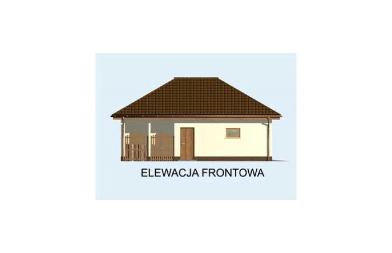 Projekt garażu G134 garaż dwustanowiskowy z pomieszczeniem gospodarczym - elewacja 1