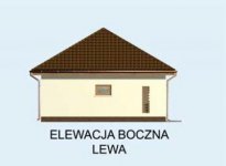 Elewacja projektu G134 garaż dwustanowiskowy z pomieszczeniem gospodarczym - 2