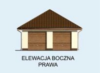 Elewacja projektu G134 garaż dwustanowiskowy z pomieszczeniem gospodarczym - 4