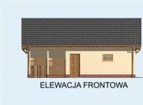 Elewacja projektu G133 garaż dwustanowiskowy z pomieszczeniem gospodarczym - 1