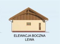 Elewacja projektu G133 garaż dwustanowiskowy z pomieszczeniem gospodarczym - 2