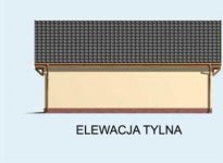 Elewacja projektu G133 garaż dwustanowiskowy z pomieszczeniem gospodarczym - 3