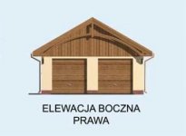 Elewacja projektu G133 garaż dwustanowiskowy z pomieszczeniem gospodarczym - 4