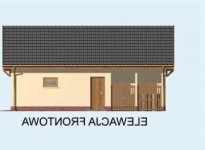 Elewacja projektu G133 garaż dwustanowiskowy z pomieszczeniem gospodarczym - 1 - wersja lustrzana