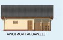 Projekt garażu G133 garaż dwustanowiskowy z pomieszczeniem gospodarczym - elewacja 1