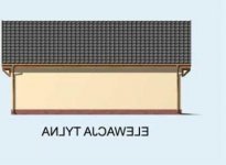 Elewacja projektu G133 garaż dwustanowiskowy z pomieszczeniem gospodarczym - 3 - wersja lustrzana