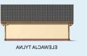Projekt garażu G133 garaż dwustanowiskowy z pomieszczeniem gospodarczym - elewacja 3