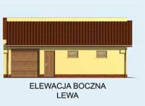 Elewacja projektu G132 garaż dwustanowiskowy z pomieszczeniem gospodarczym - 2