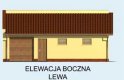 Projekt garażu G132 garaż dwustanowiskowy z pomieszczeniem gospodarczym - elewacja 2