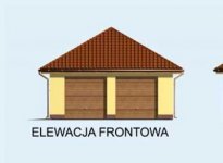 Elewacja projektu G131 garaż dwustanowiskowy z pomieszczeniem gospodarczym - 1