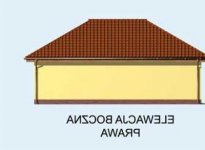 Elewacja projektu G131 garaż dwustanowiskowy z pomieszczeniem gospodarczym - 4 - wersja lustrzana