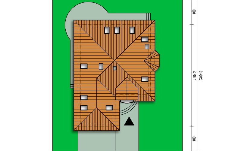 Projekt domu wolnostojącego Granada  - Usytuowanie - wersja lustrzana