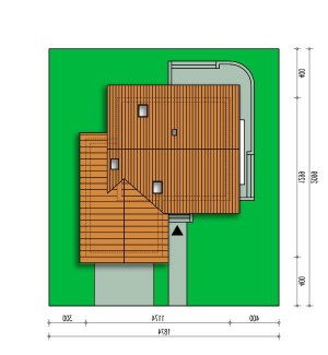 Usytuowanie budynku Karmelia II   w wersji lustrzanej