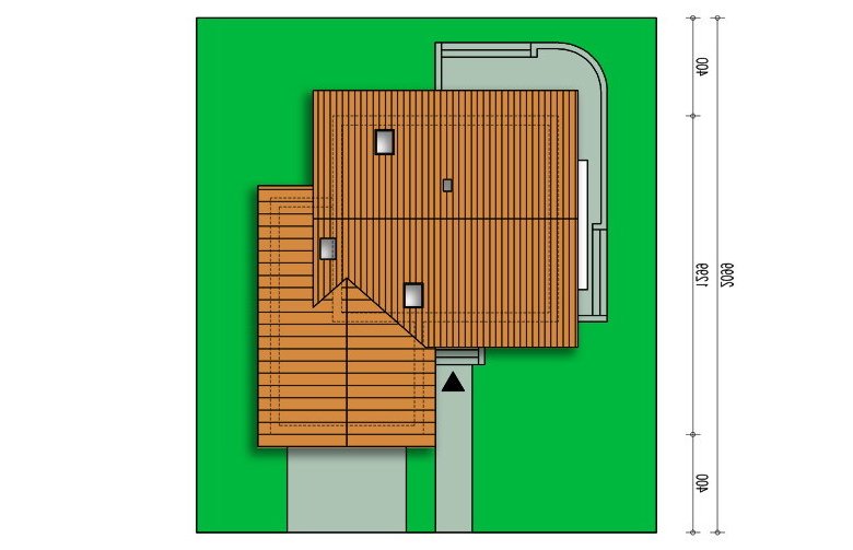 Projekt domu wolnostojącego Karmelia II   - Usytuowanie - wersja lustrzana