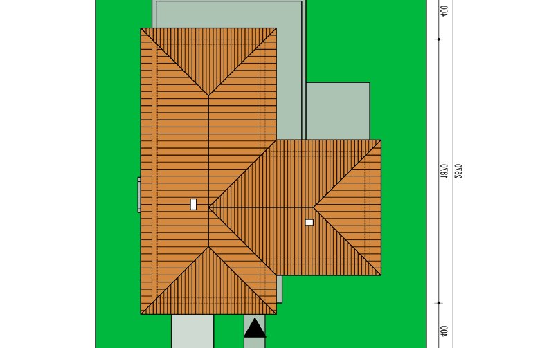 Projekt domu dwurodzinnego Miranda  - Usytuowanie - wersja lustrzana