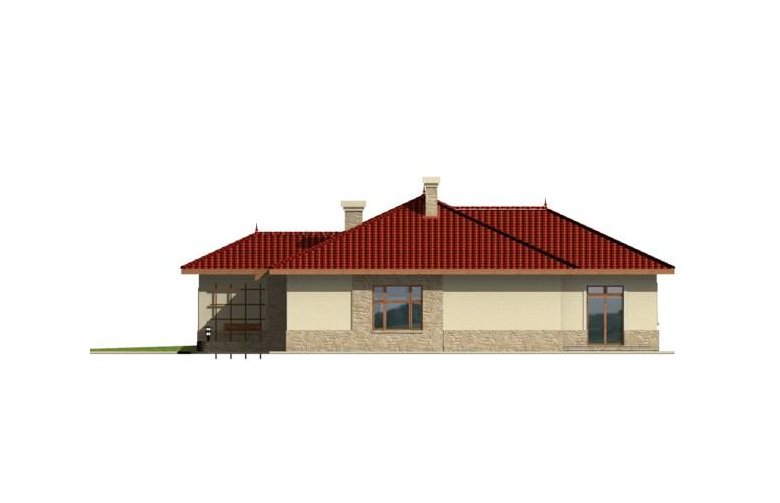 Projekt domu dwurodzinnego Nesta  - elewacja 2