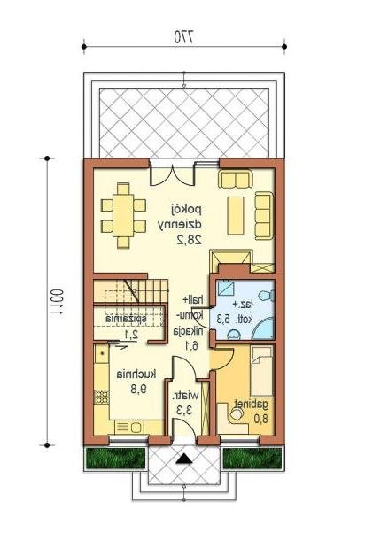 RZUT PARTERU Promyczek  - wersja lustrzana