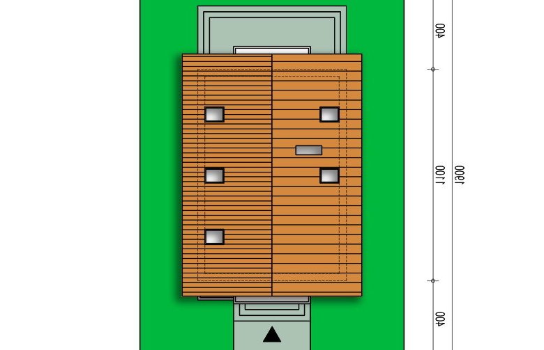 Projekt domu wolnostojącego Promyczek  - Usytuowanie - wersja lustrzana