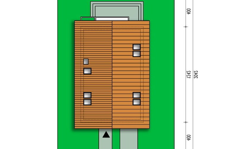 Projekt domu wolnostojącego Promyk  - Usytuowanie - wersja lustrzana