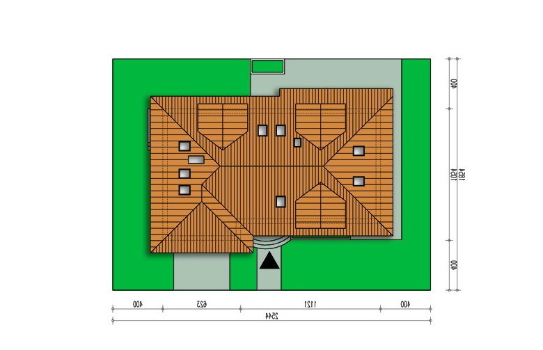 Projekt domu wolnostojącego Sadyba  - Usytuowanie - wersja lustrzana