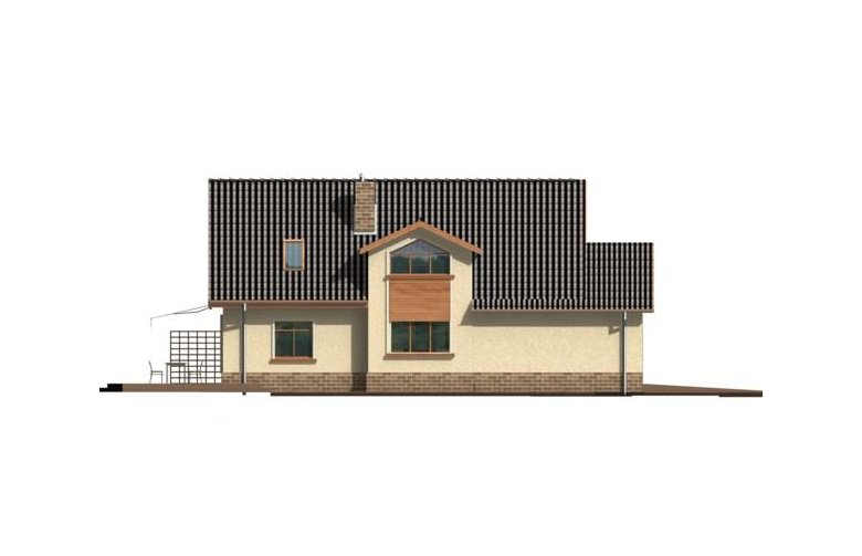 Projekt domu wolnostojącego Filemon z garażem  - elewacja 1
