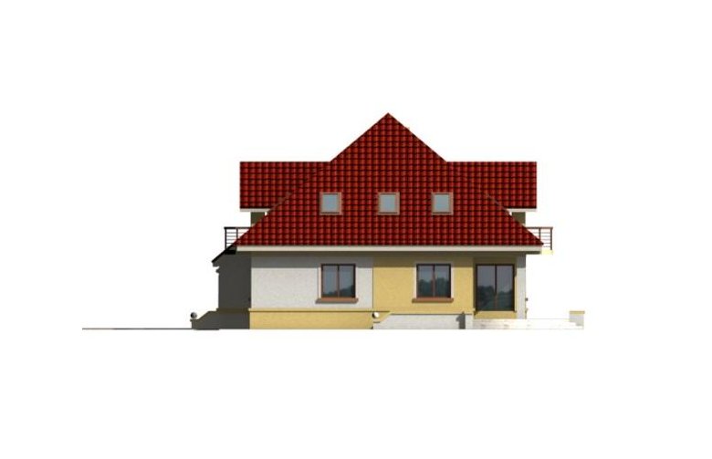 Projekt domu wolnostojącego Arkadia  - elewacja 4
