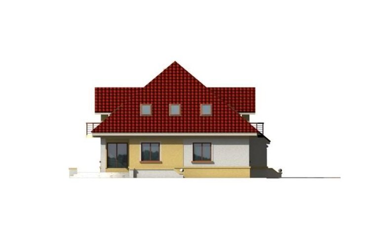 Projekt domu wolnostojącego Arkadia  - elewacja 4