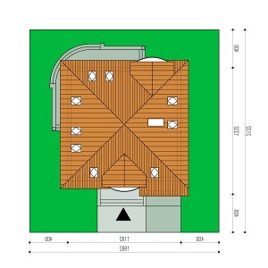 Usytuowanie budynku Arkadia  w wersji lustrzanej