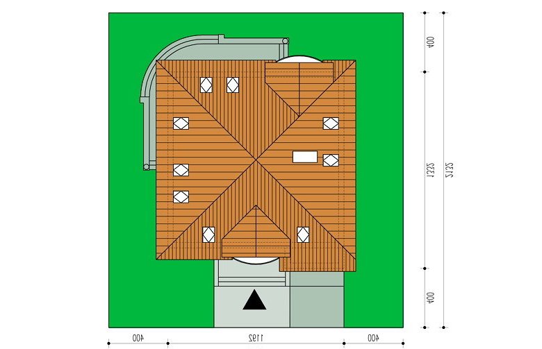 Projekt domu wolnostojącego Arkadia  - Usytuowanie - wersja lustrzana