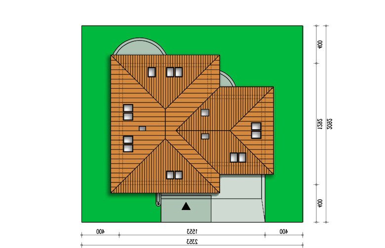 Projekt domu wolnostojącego Syntia II  - Usytuowanie - wersja lustrzana