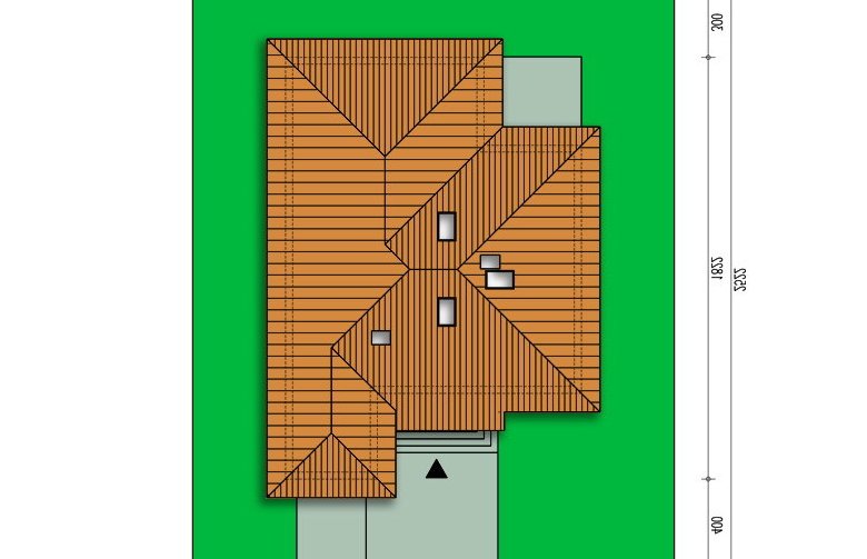 Projekt domu dwurodzinnego Nikola  - Usytuowanie - wersja lustrzana