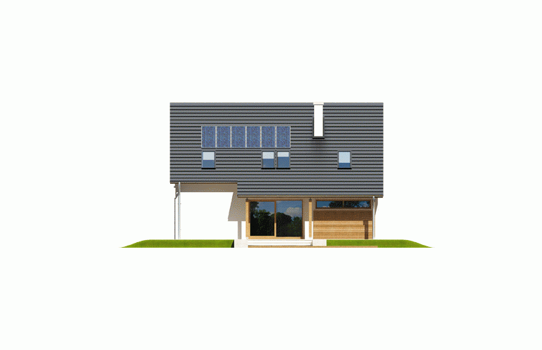 Projekt domu jednorodzinnego Alba G1 - elewacja 3