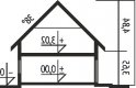 Projekt domu jednorodzinnego Alba G1 - przekrój 1