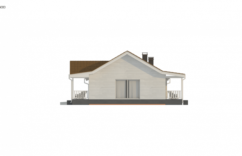 Projekt domu parterowego Z340 - elewacja 2