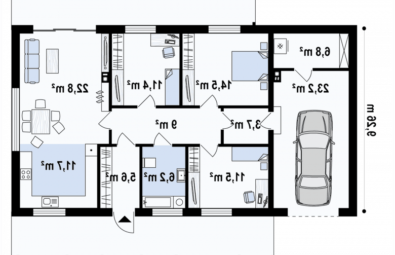 Projekt domu parterowego Z340 - 