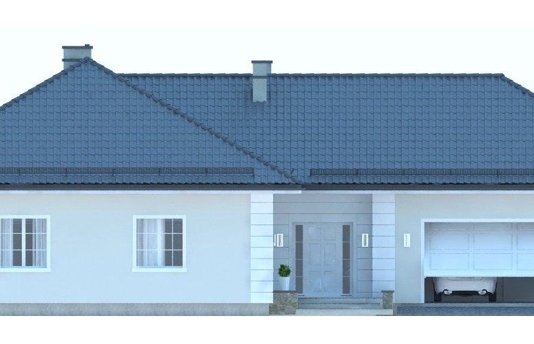 Projekt domu dwurodzinnego Wacław II - elewacja 1