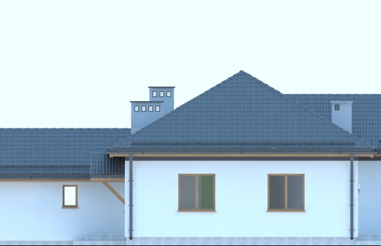 Projekt domu dwurodzinnego Grzegorz - elewacja 4