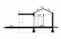 Projekt domu letniskowego G192 - Budynek rekreacyjny - przekrój 1