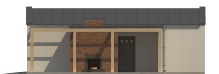 Elewacja projektu G188 - Budynek garażowo - gospodraczy - 4